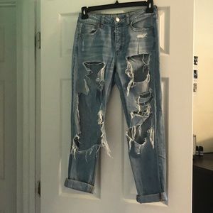 SUPER Ripped Highrise Mom Jeans